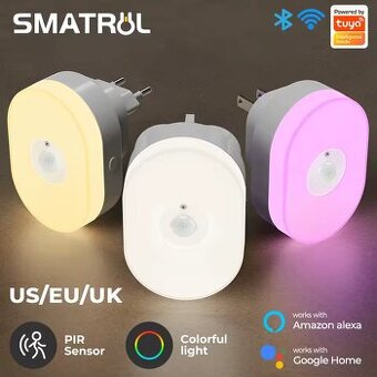 WiFi Tuya Smart LED noční světlo s PIR senzorem pohybu 120°