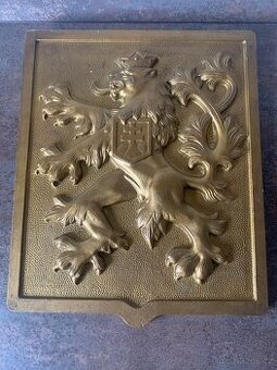 Rarita - odlévaný znak ČSR 37 x 30 cm