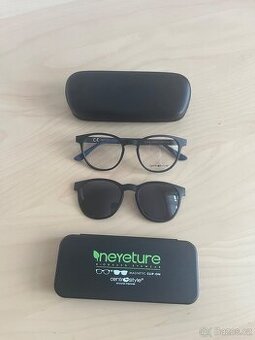 brýlové obruby se slunečním klipem