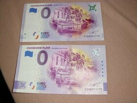 euro bankovka osvobozeni Plzne