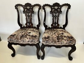 Dvě luxusní židle okolo roku 1900. - 1