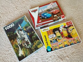 Puzzle 3x (1000ks, 300ks, 200ks) jak NEW - od 6+