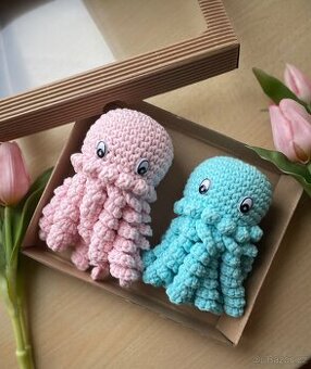 Roztomilé háčkované chobotničky pro miminka 🐙💕
