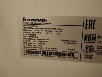 Lenovo C470 All in One typ 10170