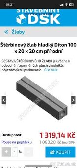 Štěrbinový žlab - 1