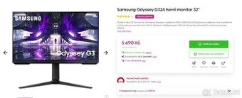 Samsung Odyssey G32A herní monitor 32"