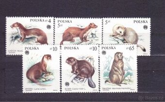 série čistých známek a FDC Polska