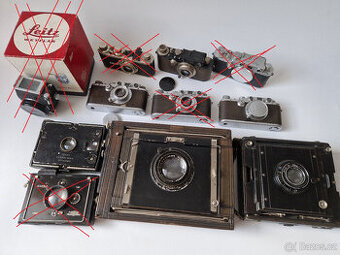 Staré fotoaparáty Leitz Leica + Elmar Nettel Tenax Wünsche