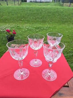 Sklenky broušené, set 4 ks