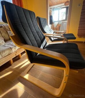 Křeslo IKEA včetně čalounění s pratelným potahem 2ks - 1