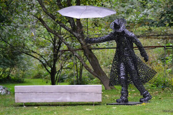 Gentleman s deštníkem