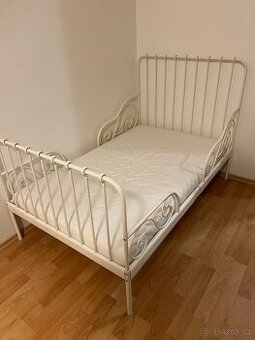Bílá dětská postel IKEA Minnen (+ matrace a rošt)