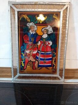 Skleněný obrázek, malba na skle