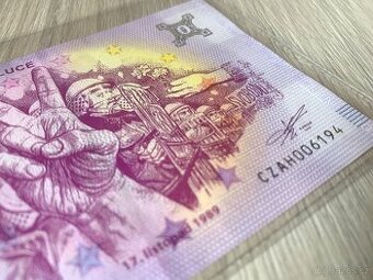 0 Euro Souvenir bankovka 30. výročí sametové revoluce