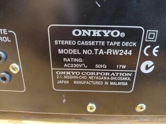 Tape deck Onkyo TA RW244