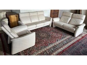 Luxusní kožená sedací souprava 3+2+1, 2883