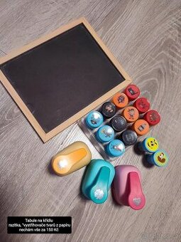 Tabule na kreslení, razítka + " vykrajovátka"