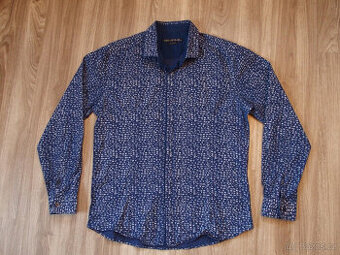 Leif Nelson Slimfit pánská modrá košile vel. M