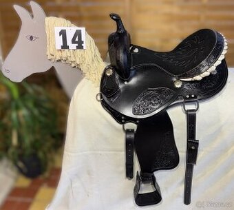 Westernový sedlový komplet 14) černý krátký