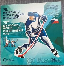 Sada oběžných mincí MS v ledním hokeji 2015 (Praha-Ostrava)