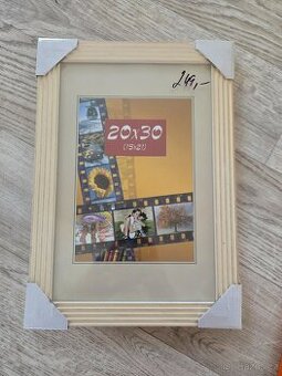 Prodám nový dřevěný rámeček 20x30cm. - 1