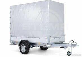 Přívěs valník STL 15-25-15.1 s konstrukcí a plachtou 150cm