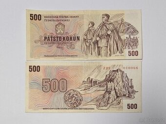 Československá bankovka 500 Kčs