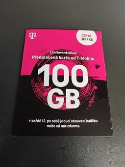Předplacená SIM karta T-Mobile 100GB