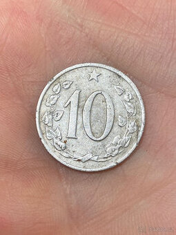 10 haléř 1963 - Vzácná ražba s tečkami