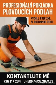 Pokládka plovoucích podlah – rychle, precizně.