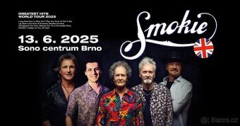 2 vstupenky Smokie (UK) Brno 13.6. 2025