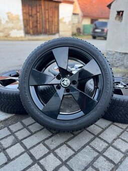 ORIGINÁL Alu Škoda Denom R17, 5x112 - TOP STAV