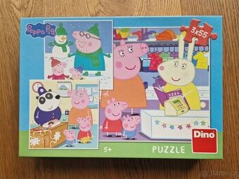 Peppa Pig - Veselé odpoledne: puzzle 3x55 dílků