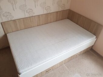 Postel s úložným prostorem + matrace - 1