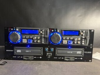 Omnitronic XDP-2800, dvojitý přehrávač CD/MP3/USB/SD, 19"