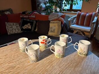 Šálky s přírodním motivem sada 6ks