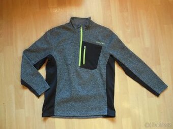 pánská Spyder Bandit šedočerná mikina zip u krku rovná melír