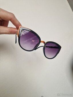 Nové dámské sluneční brýle kočičí plastové fialové