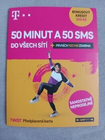 T-Mobile SIM Twist 200 Kč 50 min, 50 SMS, 100 MB