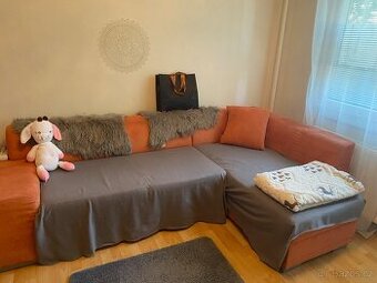 Rohová rozkládací sedačka