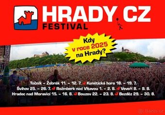 Prodám 4 vstupenky (pernamentka) na Hrady.cz