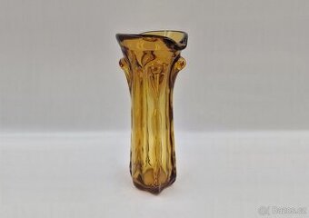 autorská váza, hutní sklo, Beránek Škrdlovice (29 cm)