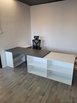 Kancelářský psací stůl s úložným prostorem BLOCK B02