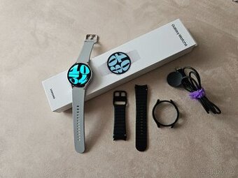 Samsung Galaxy Watch6 44mm Stříbrné- komplet,záruka, krásné