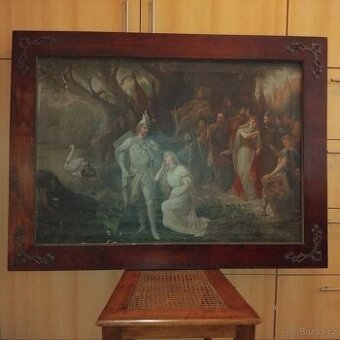 Obraz sig. Kossak 1914 olej na plátně