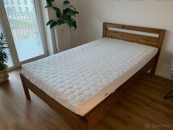 postel masiv 120x200 vcetne rostu a matrace