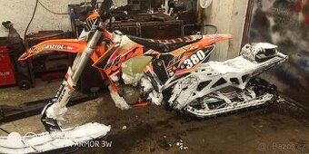 Sněžný pás + moto ktm 500 exc