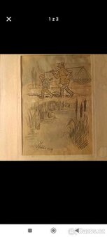 Karel stech barevná litografie