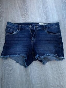 Tmavě modré džínové šortky - 1