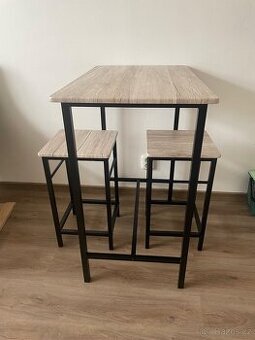 Barový stolek SoBuy + 2 stoličky